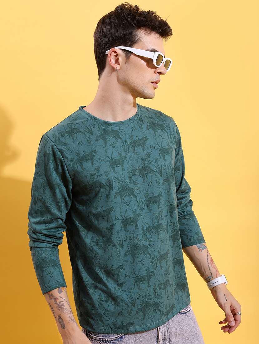 men printed long sleeve regular fit t-shirt - 22503763 -  Standard Image - 2