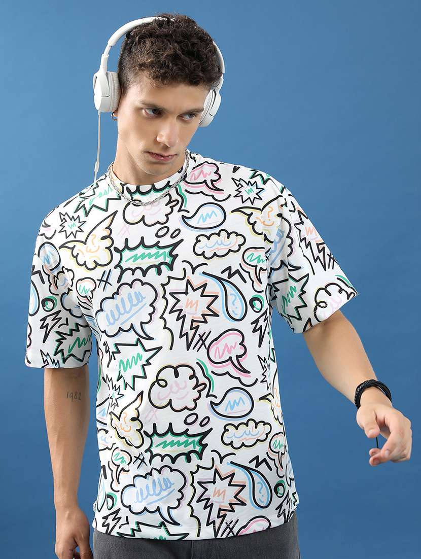 unisex printed short sleeve relaxed fit t-shirt - 22503786 -  Standard Image - 2