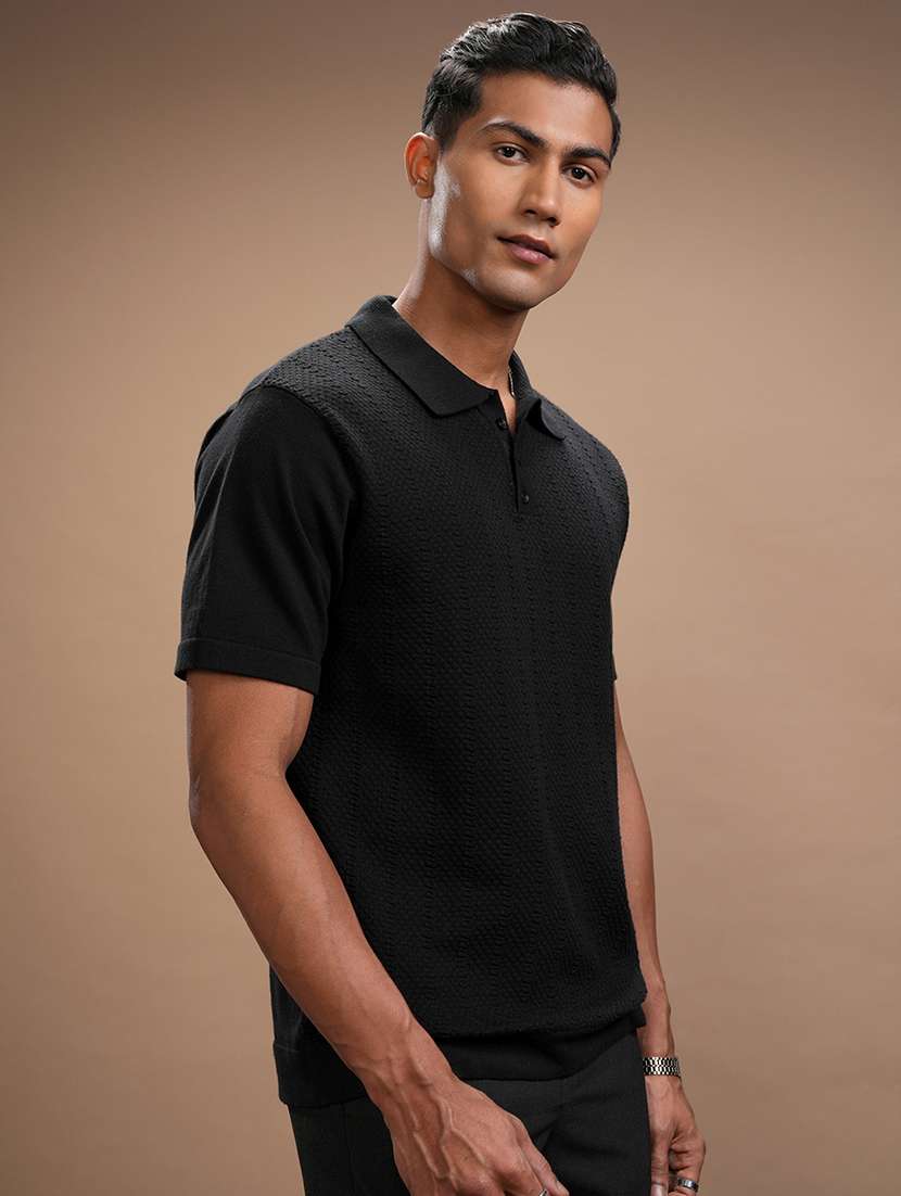 men self design short sleeve regular fit polo t-shirt - 22503830 -  Standard Image - 2