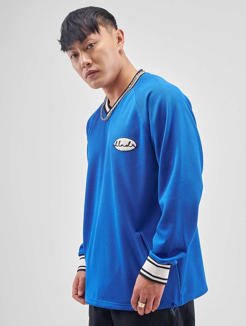 Men Solid Long Sleeve Oversized T-shirt - 22503836 -  Standard Image - 2