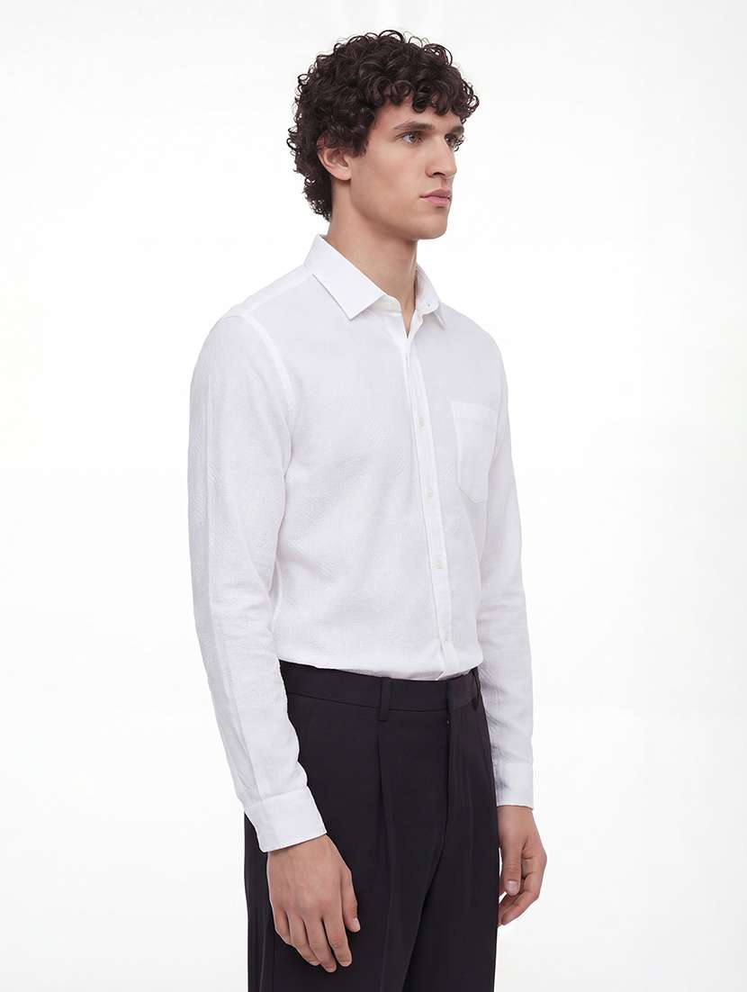 men solid long sleeve slim fit formal shirt - 22503872 -  Standard Image - 2