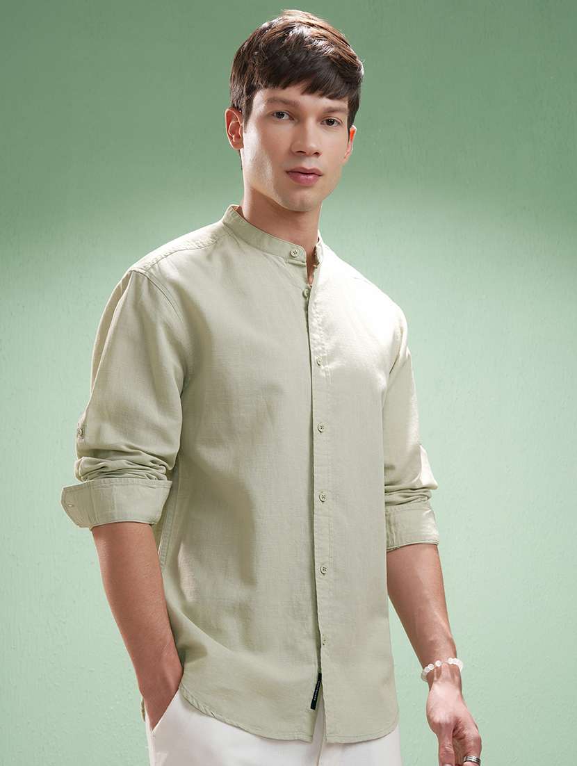 men self design long sleeve regular fit casual shirt - 22503908 -  Standard Image - 2