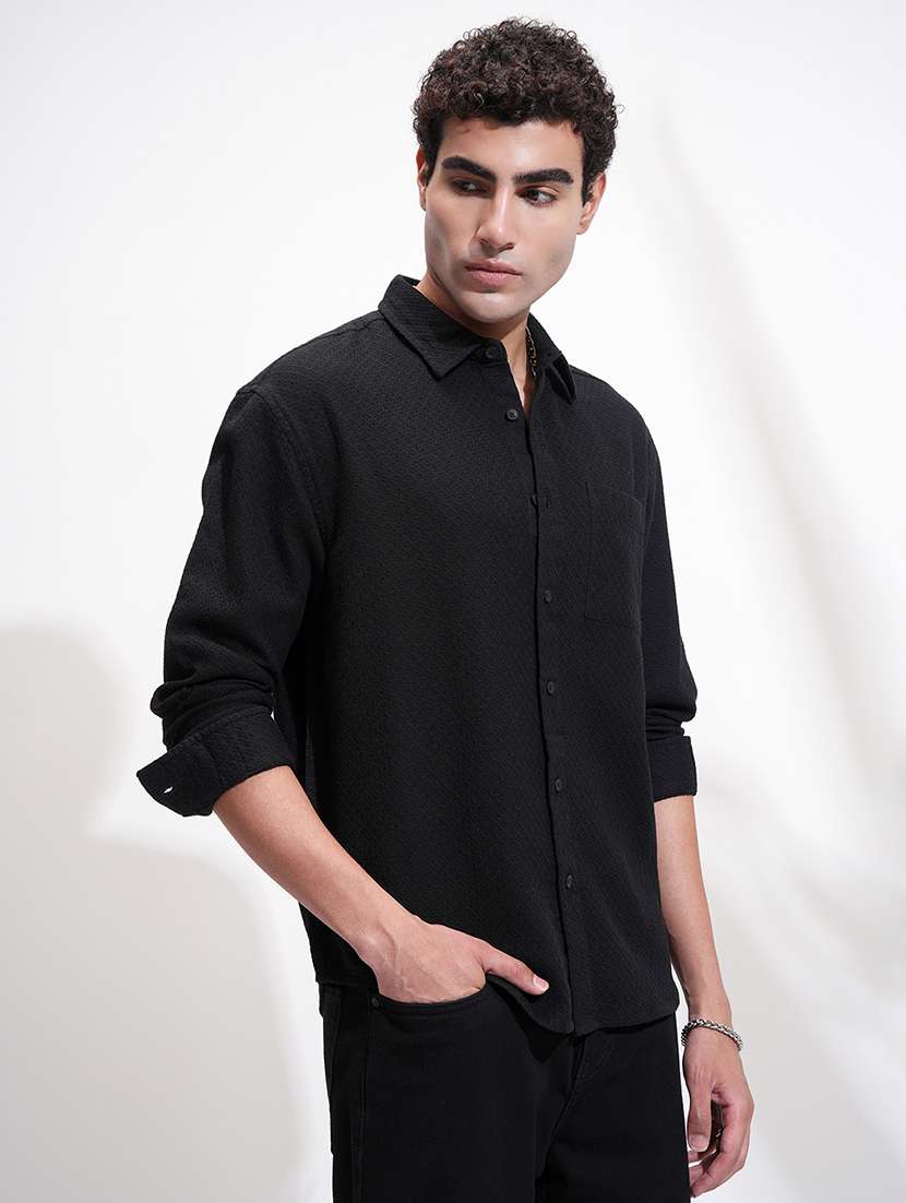 men self design long sleeve regular fit casual shirt - 22503921 -  Standard Image - 2