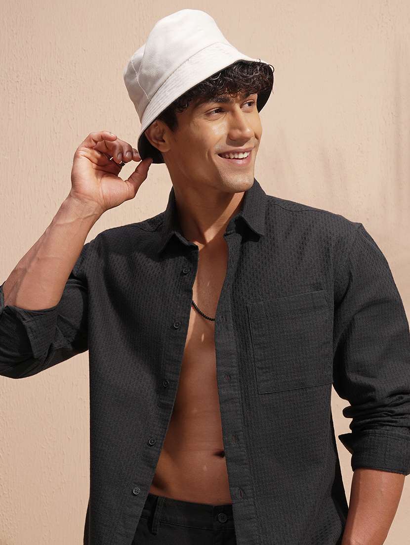 men self design long sleeve regular fit casual shirt - 22503935 -  Standard Image - 2