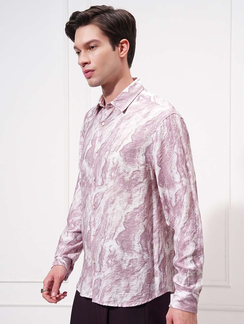 men printed long sleeve regular fit casual shirt - 22504041 -  Standard Image - 2