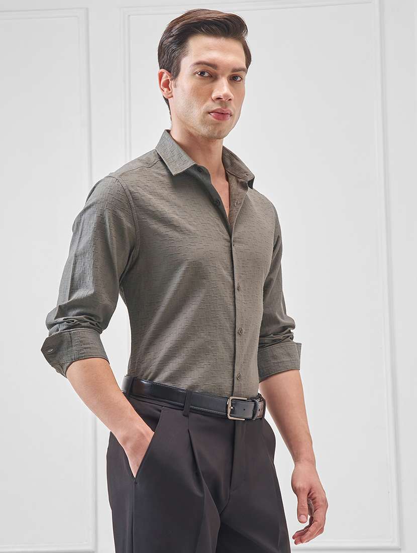 men self design long sleeve regular fit casual shirt - 22504100 -  Standard Image - 2