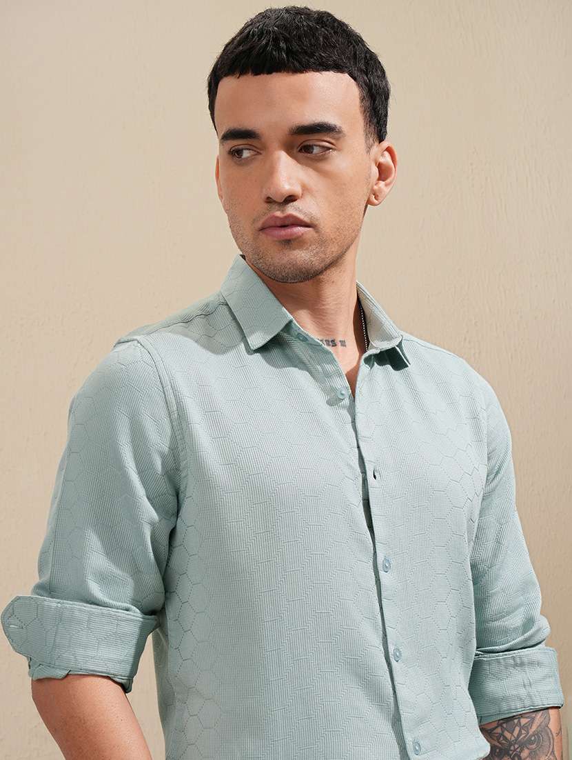 men self design long sleeve regular fit casual shirt - 22504166 -  Standard Image - 2