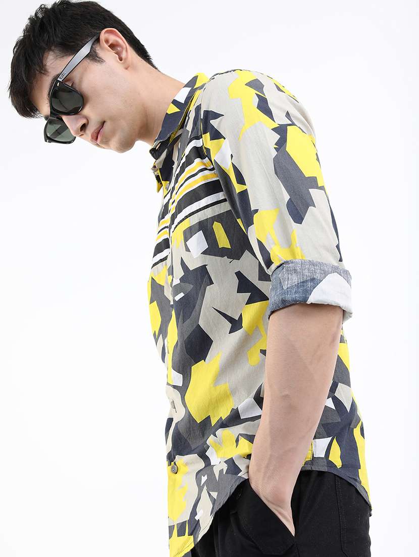 Men Printed Long Sleeve Regular Fit Casual Shirt - 22504232 -  Standard Image - 2