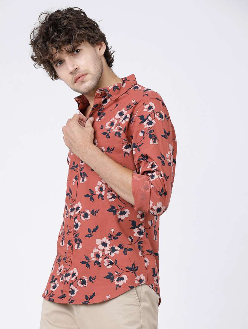 men printed long sleeve regular fit casual shirt - 22504255 -  Standard Image - 2