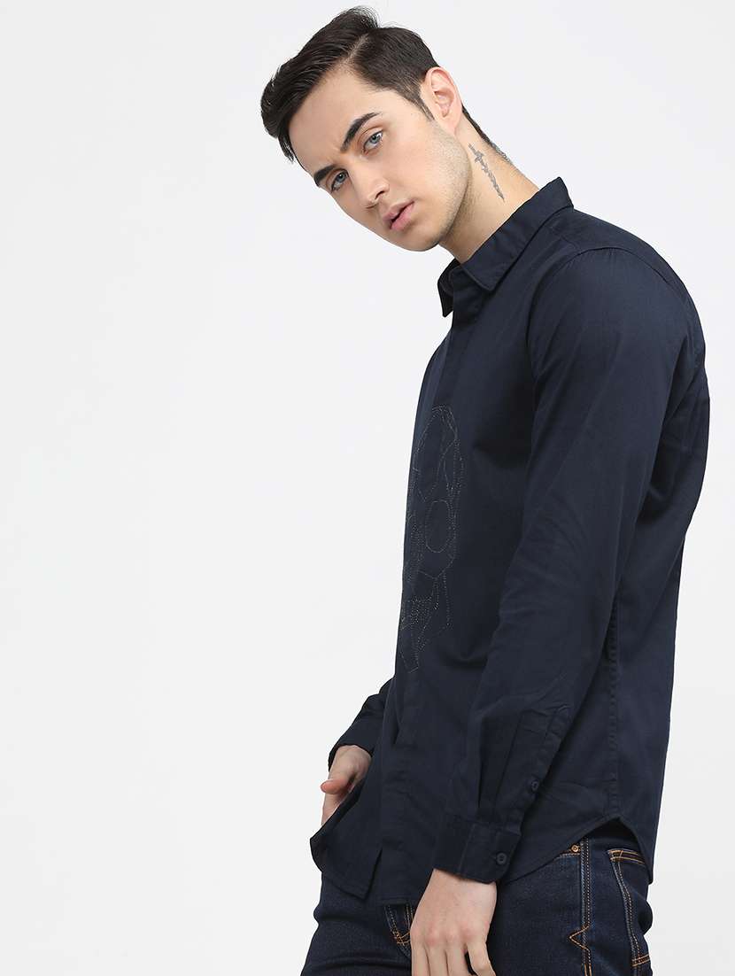 men embellished long sleeve casual shirt - 22504279 -  Standard Image - 2