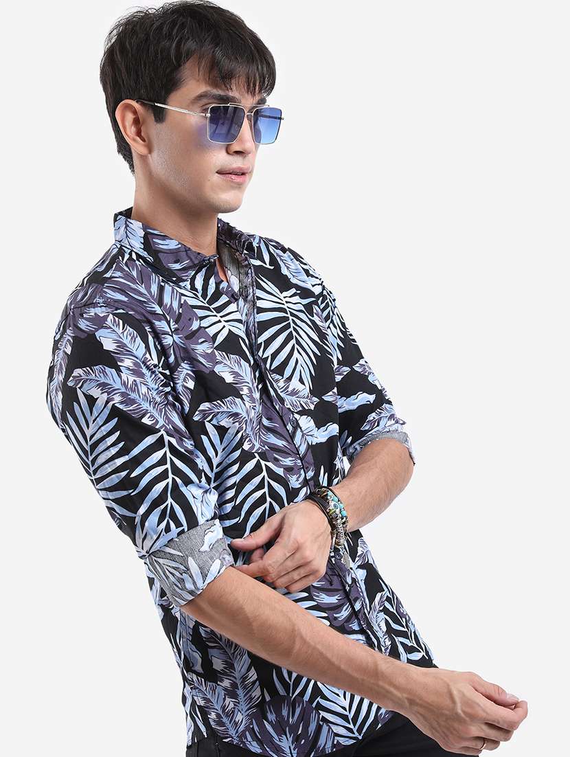 men printed long sleeve regular fit casual shirt - 22504318 -  Standard Image - 2
