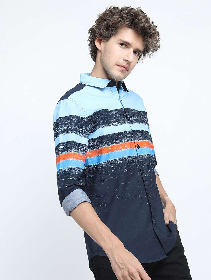 men printed long sleeve regular fit casual shirt - 22504443 -  Standard Image - 2