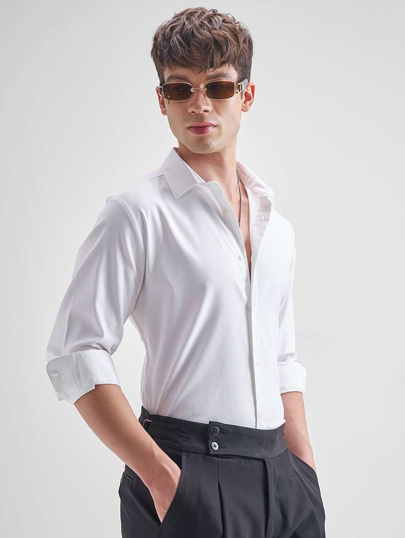 men solid long sleeve regular fit casual shirt - 22504566 -  Standard Image - 2