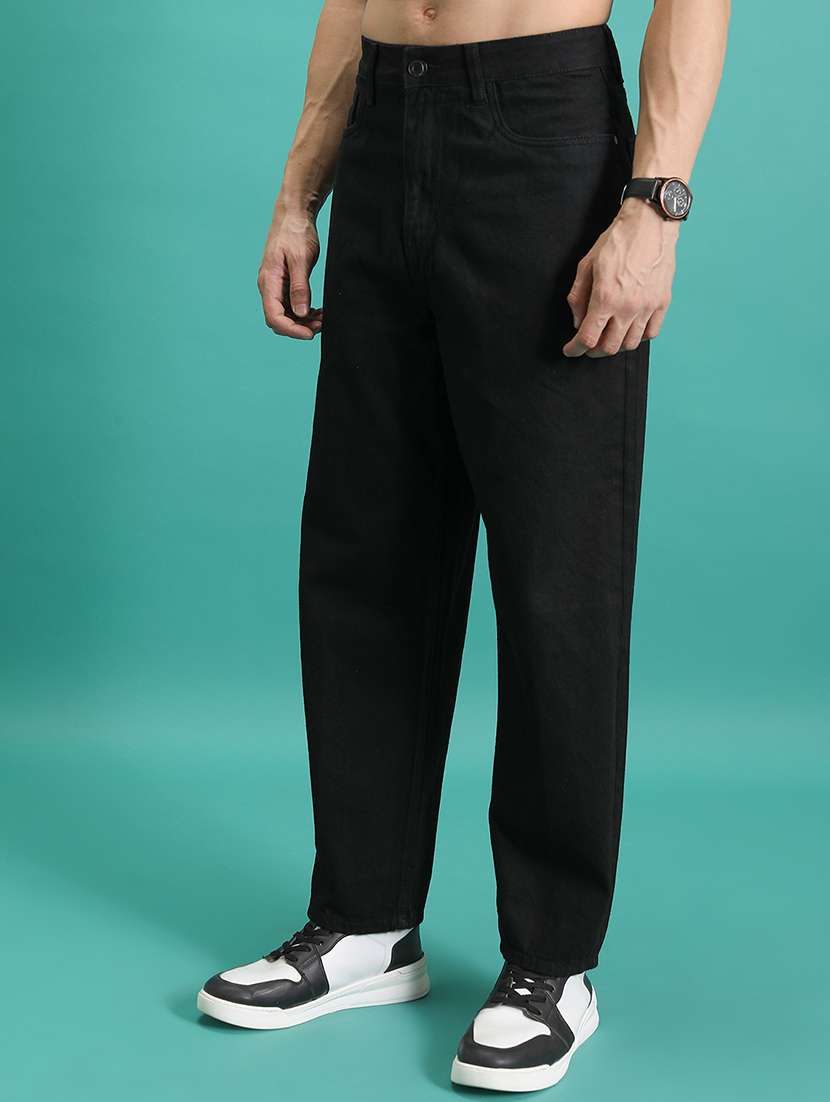 men plain mid rise full length relaxed fit jeans - 22504602 -  Standard Image - 2