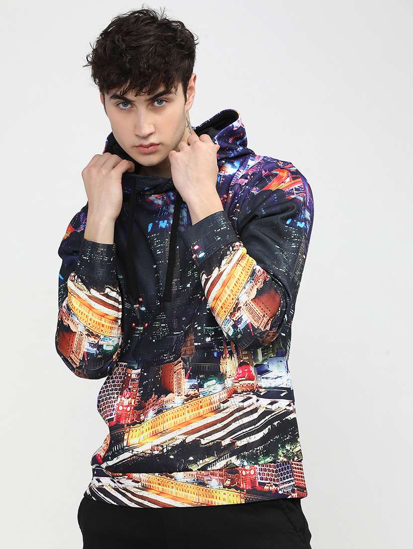 men printed long sleeve regular fit sweatshirt - 22504643 -  Standard Image - 2