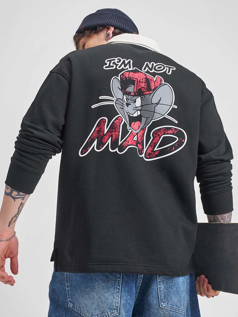 men printed long sleeve regular fit sweatshirt