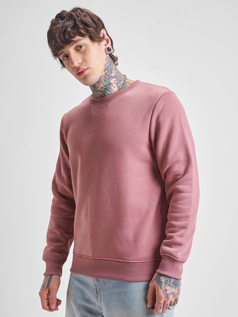 men solid long sleeve regular fit sweatshirt - 22504681 -  Standard Image - 2