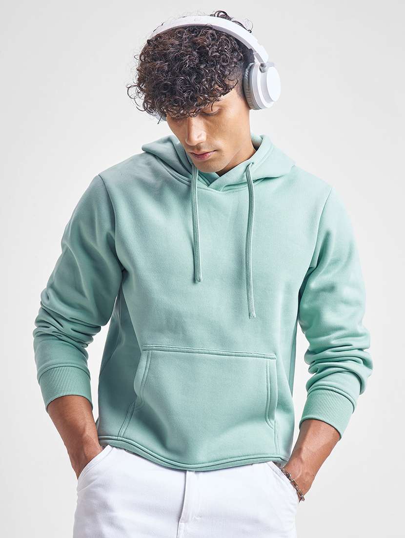 men solid long sleeve regular fit sweatshirt