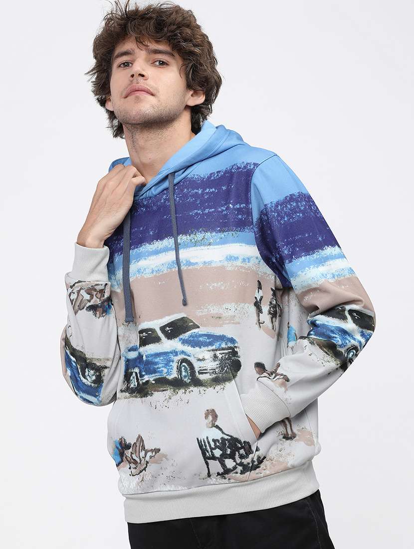 men printed long sleeve regular fit sweatshirt - 22504708 -  Standard Image - 2