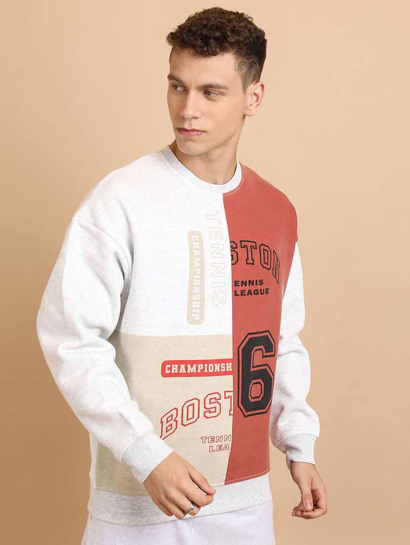 men color block long sleeve regular fit sweatshirt - 22504727 -  Standard Image - 2