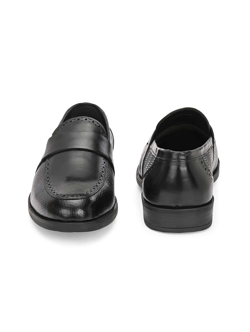 men black slip on brouge - 22504804 -  Standard Image - 2