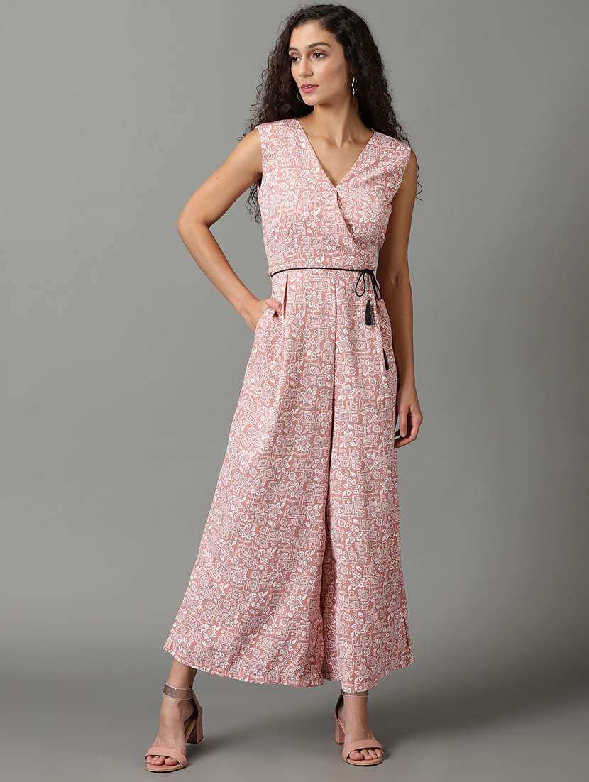 Women Printed Sleeveless Full Leg Jumpsuit - 22504811 -  Standard Image - 2