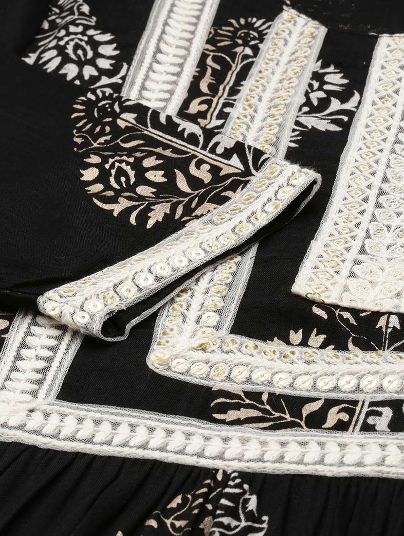 women printed round neck kurta and palazzo set - 22504832 -  Standard Image - 7