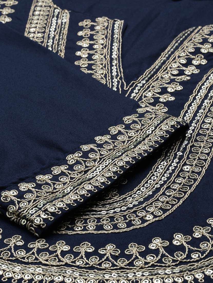Women Embroidered Notch Neck Kurta And Pant Set With Dupatta - 22504886 -  Standard Image - 7