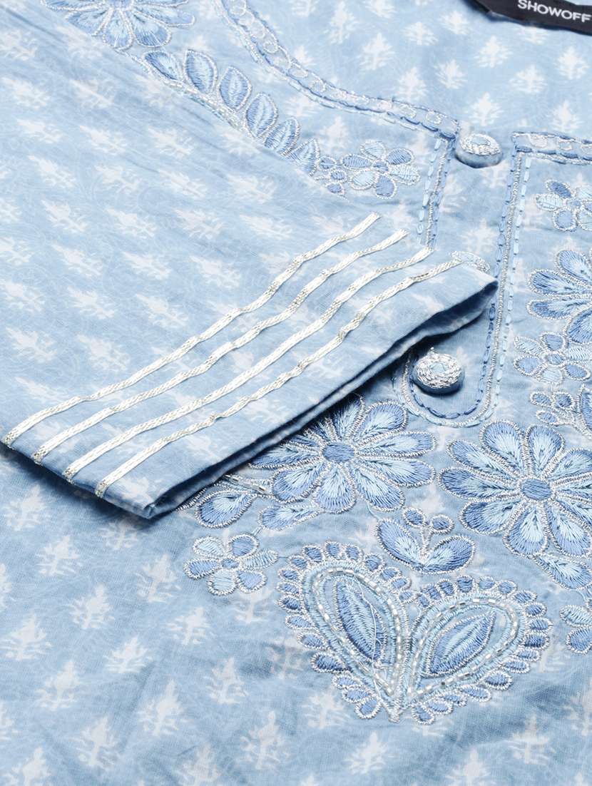 Women Printed Round Neck Kurta And Pant Set With Dupatta - 22504887 -  Standard Image - 7