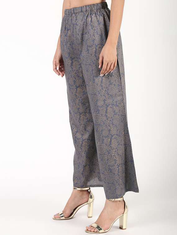 Women Printed Mid Rise Flared Palazzo - 22504928 -  Standard Image - 2