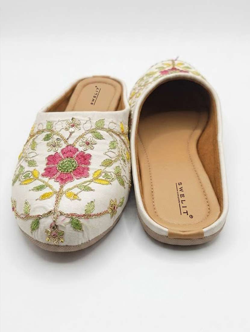 women embroidered slip on mules - 22504990 -  Standard Image - 2