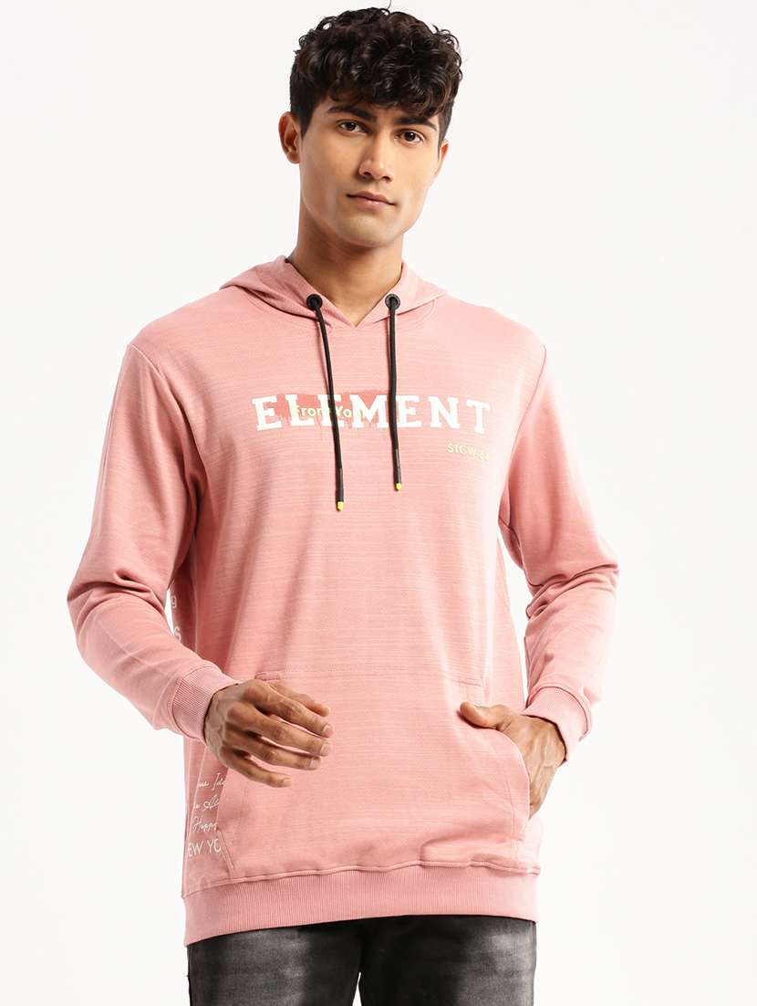 peach cotton chest print sweatshirt - 22505177 -  Standard Image - 2