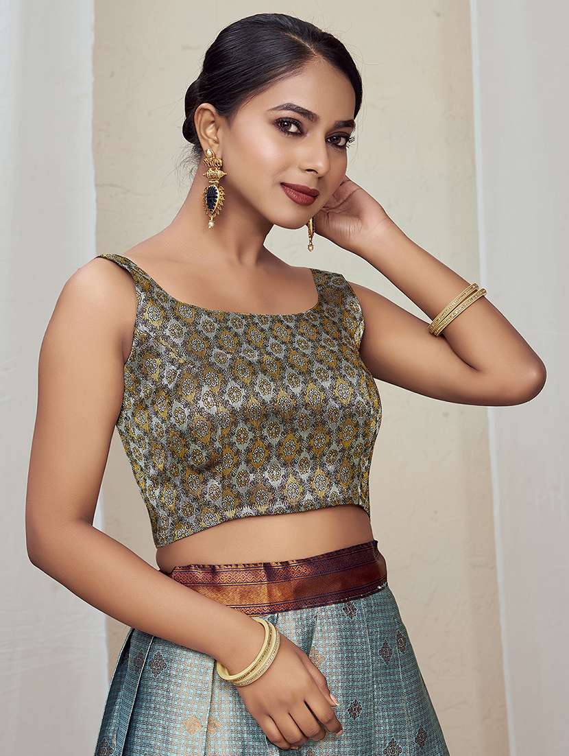 women self design sleeveless stitched blouse - 22505301 -  Standard Image - 2