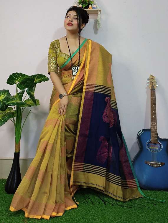 women self design bordered saree with blouse - 22505410 -  Standard Image - 2