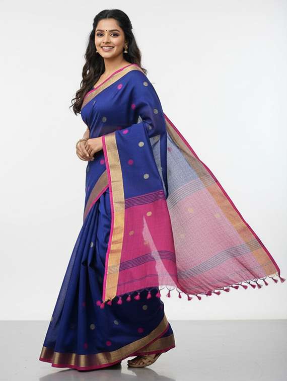 women self design handloom saree with blouse - 22505425 -  Standard Image - 2