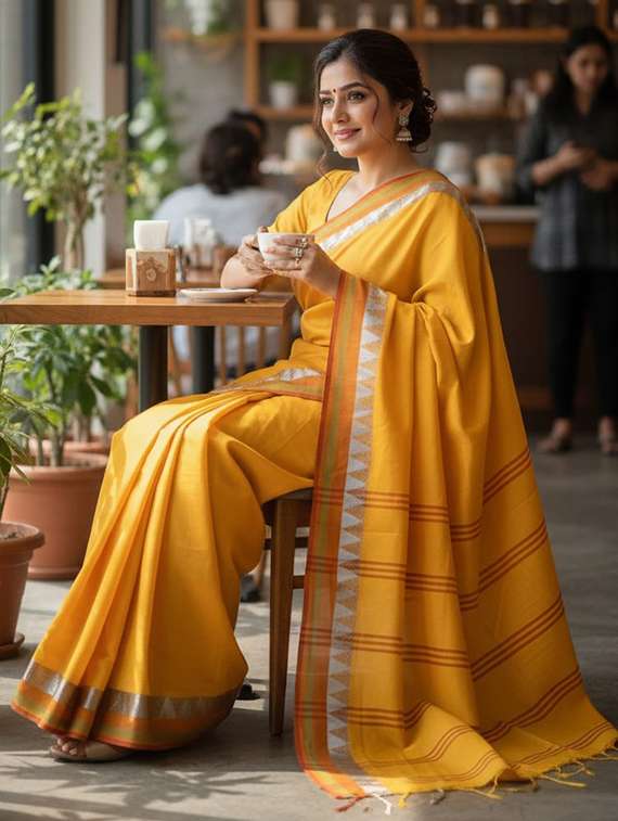 women self design handloom saree with blouse - 22505429 -  Standard Image - 2