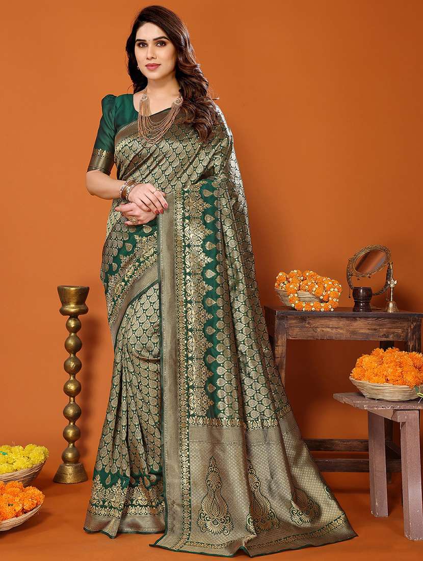 women self design banarasi saree with blouse - 22505574 -  Standard Image - 2