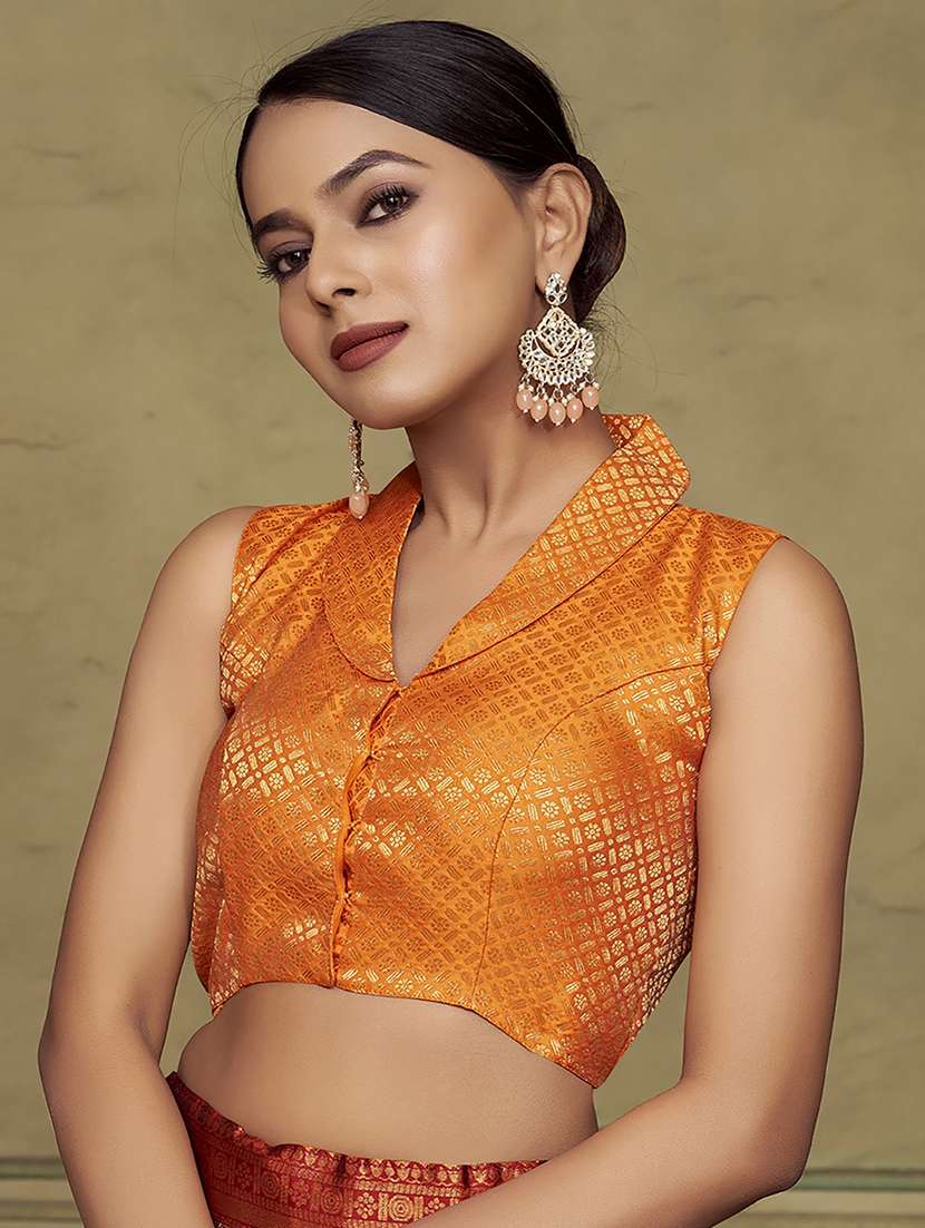 women self design sleeveless stitched blouse - 22505690 -  Standard Image - 2