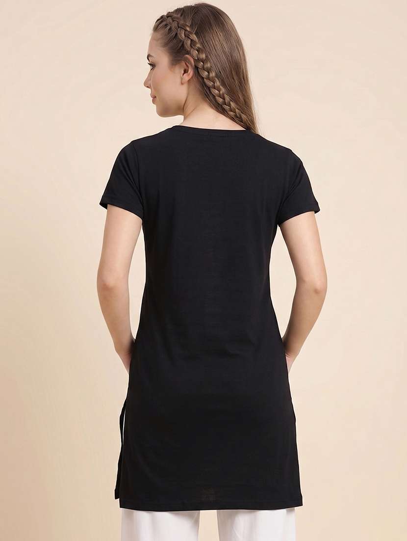 Women Printed Short Sleeve Lounge Wear T-shirt - 22505710 -  Standard Image - 2