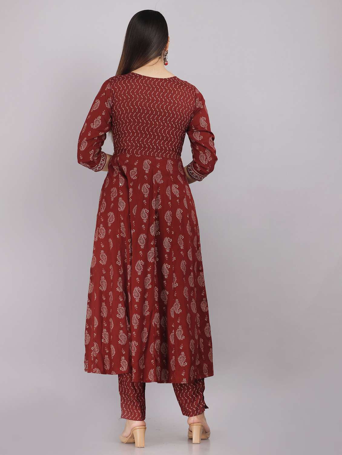 women printed three quarter sleeve kurta pant with dupatta set - 22505844 -  Standard Image - 2