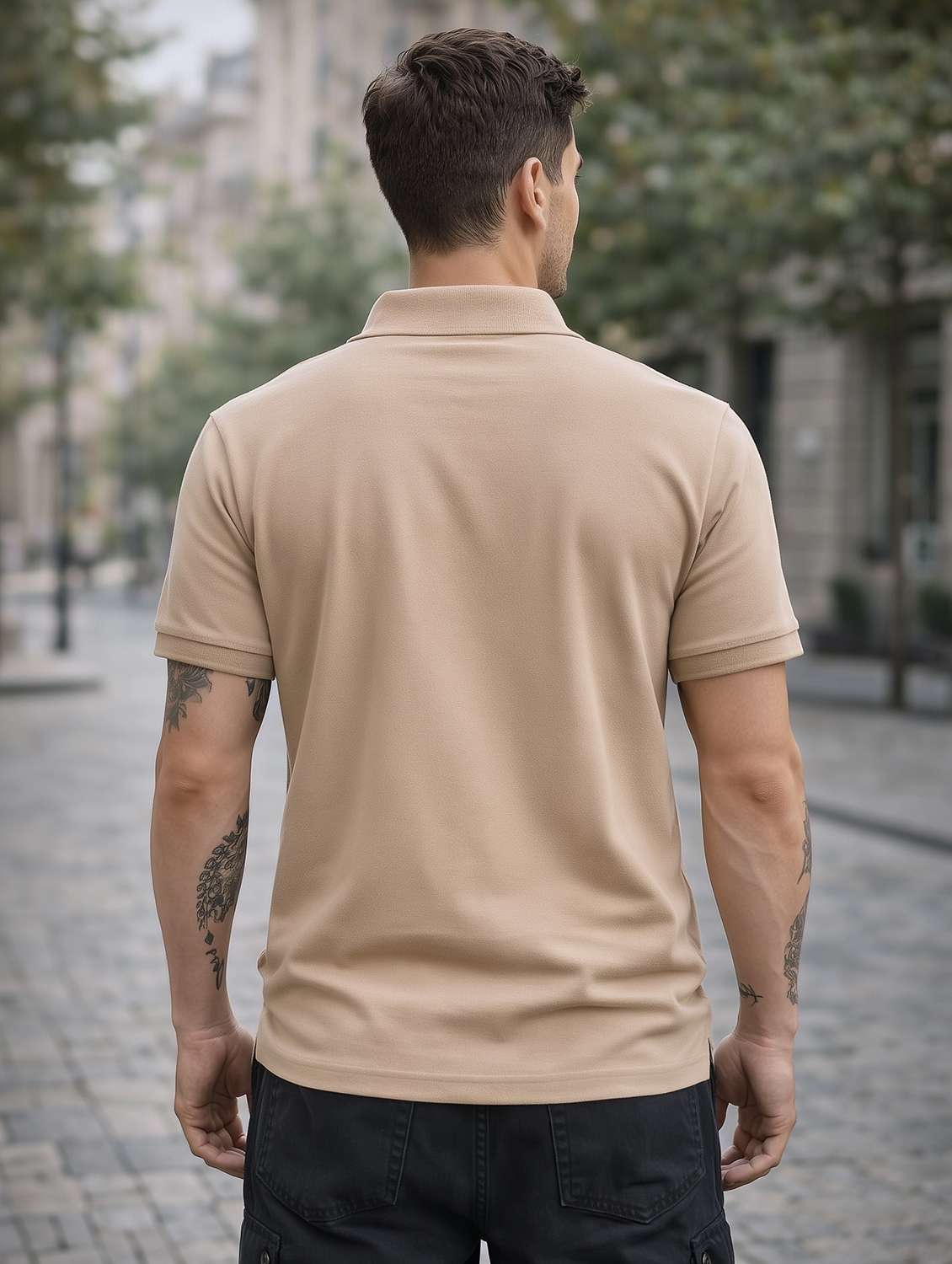 men solid short sleeve regular fit polo t-shirt - 22505868 -  Standard Image - 2
