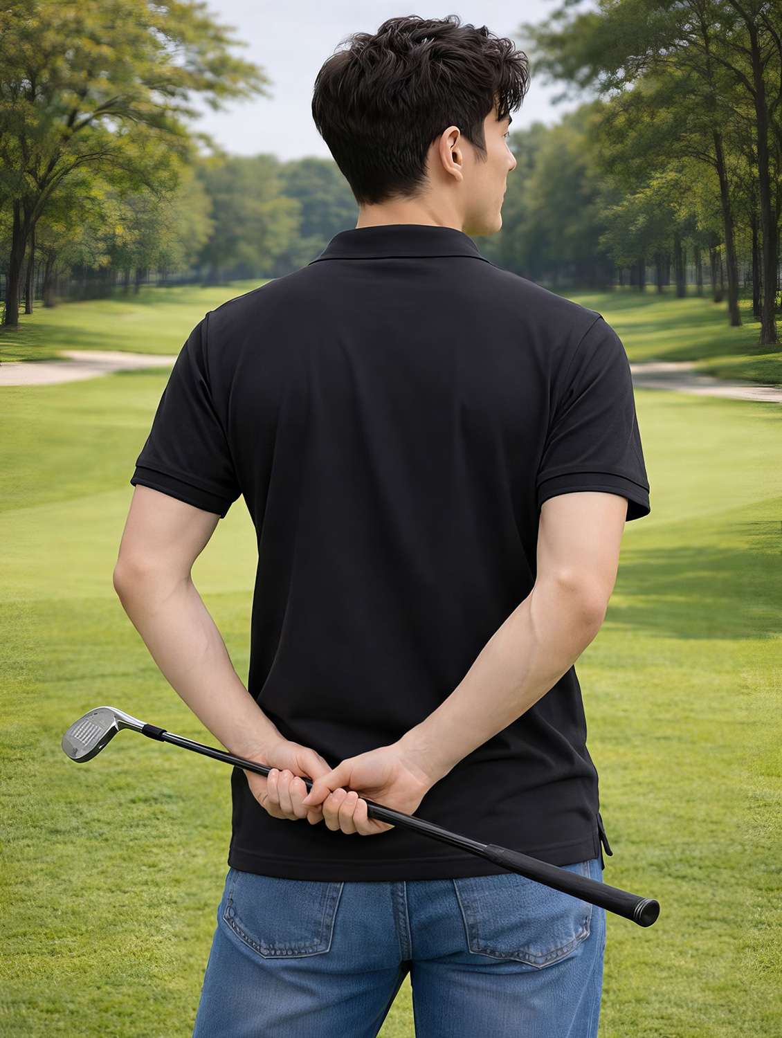 men solid short sleeve regular fit polo t-shirt - 22505869 -  Standard Image - 2