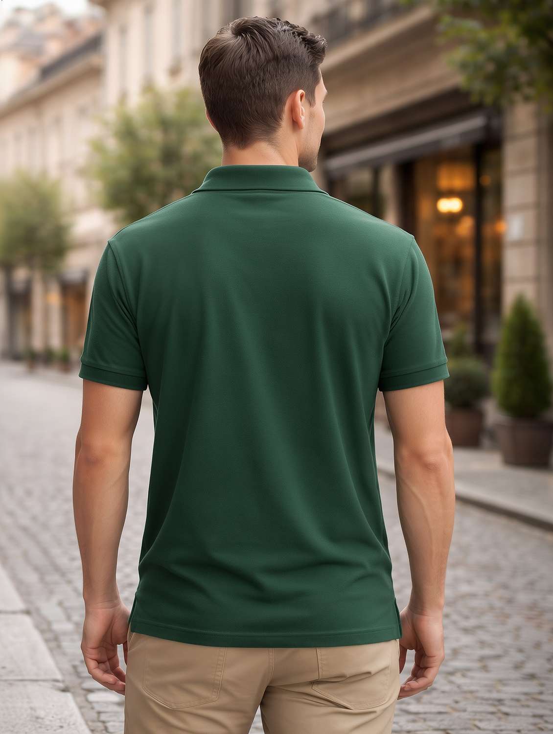 men solid short sleeve regular fit polo t-shirt - 22505871 -  Standard Image - 2