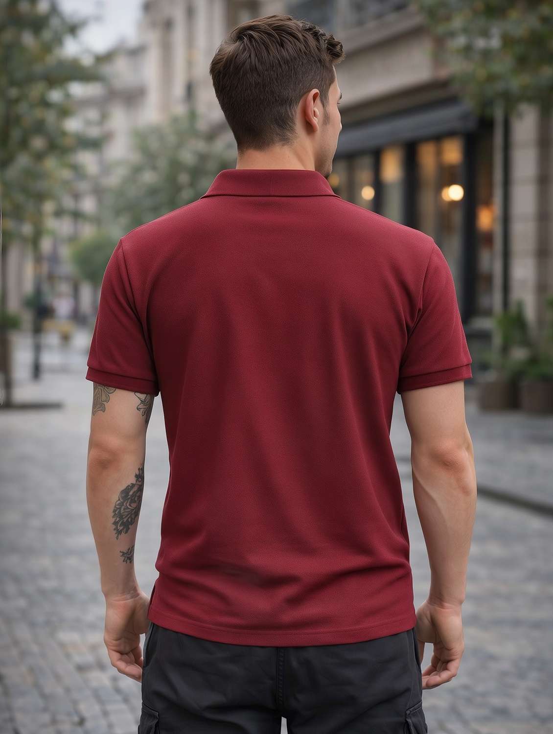 men solid short sleeve regular fit polo t-shirt - 22505873 -  Standard Image - 2