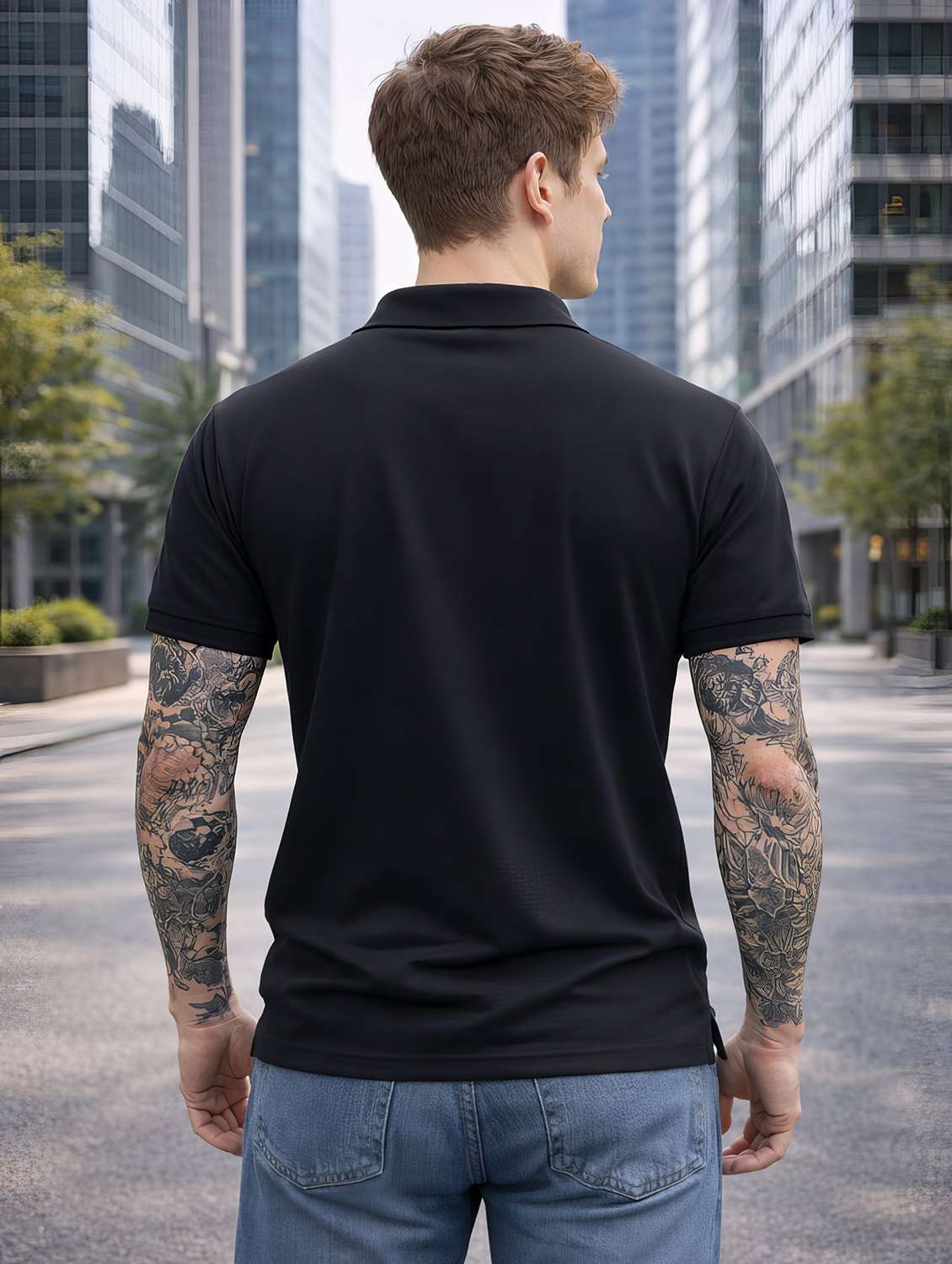 men logo print short sleeve regular fit polo t-shirt - 22505885 -  Standard Image - 2