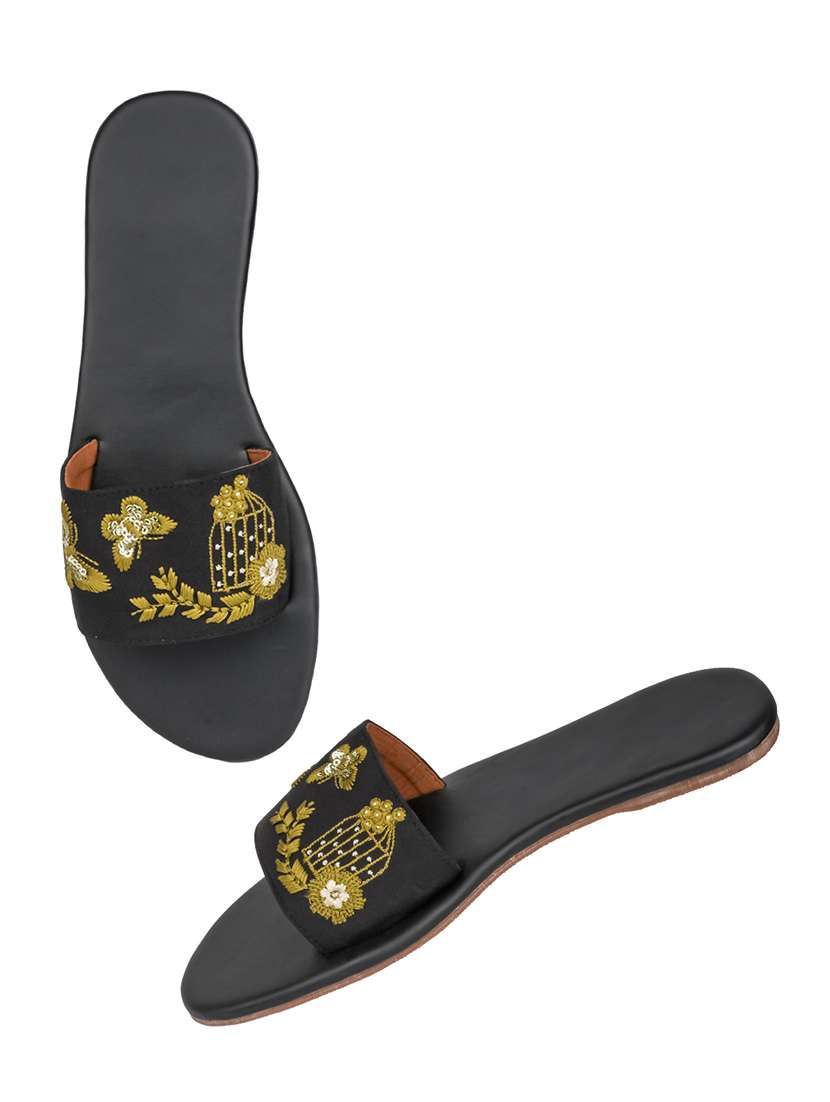women embroidered slip on flats - 22505910 -  Standard Image - 2
