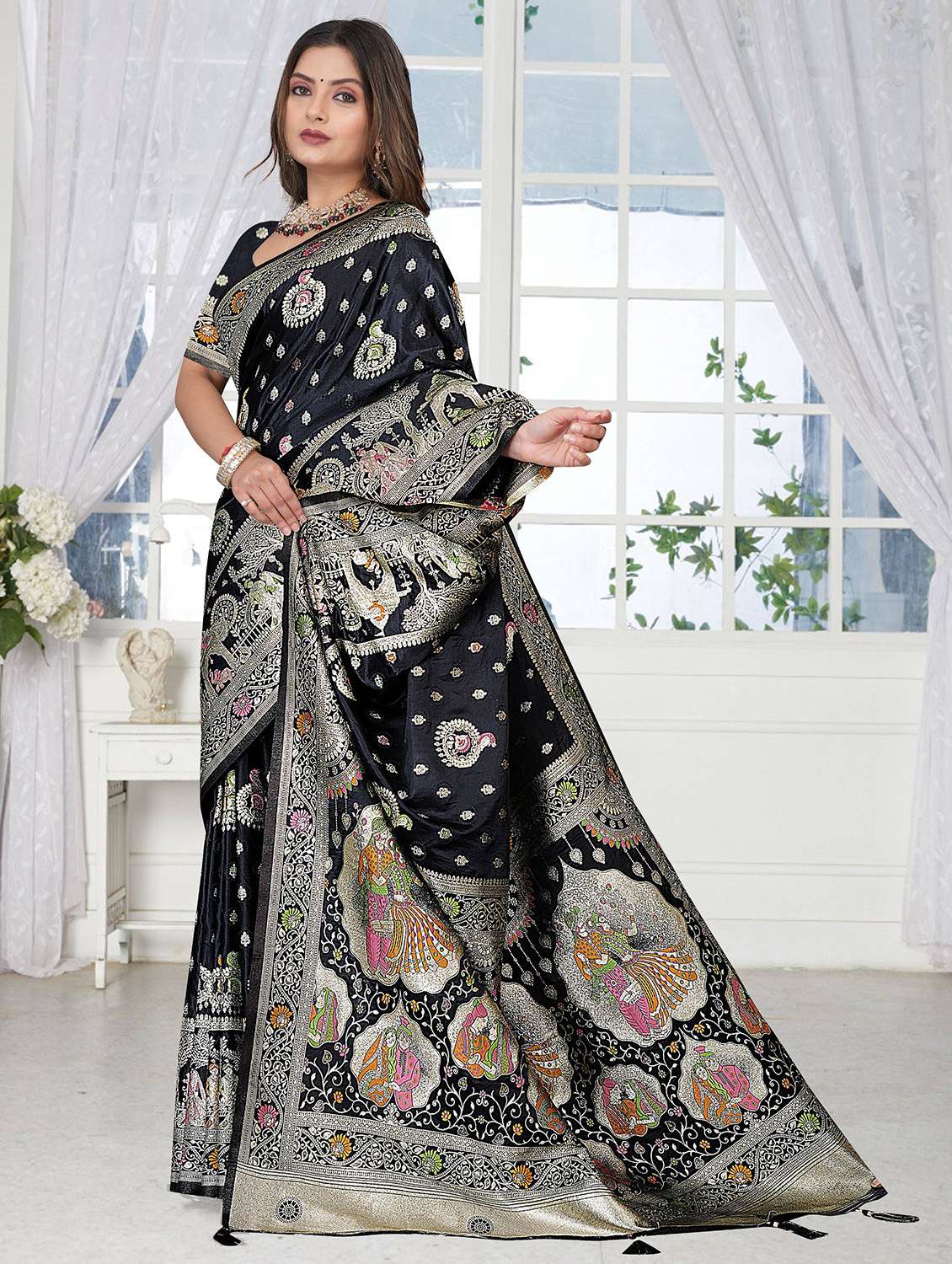 women self design banarasi saree with blouse - 22505957 -  Standard Image - 2