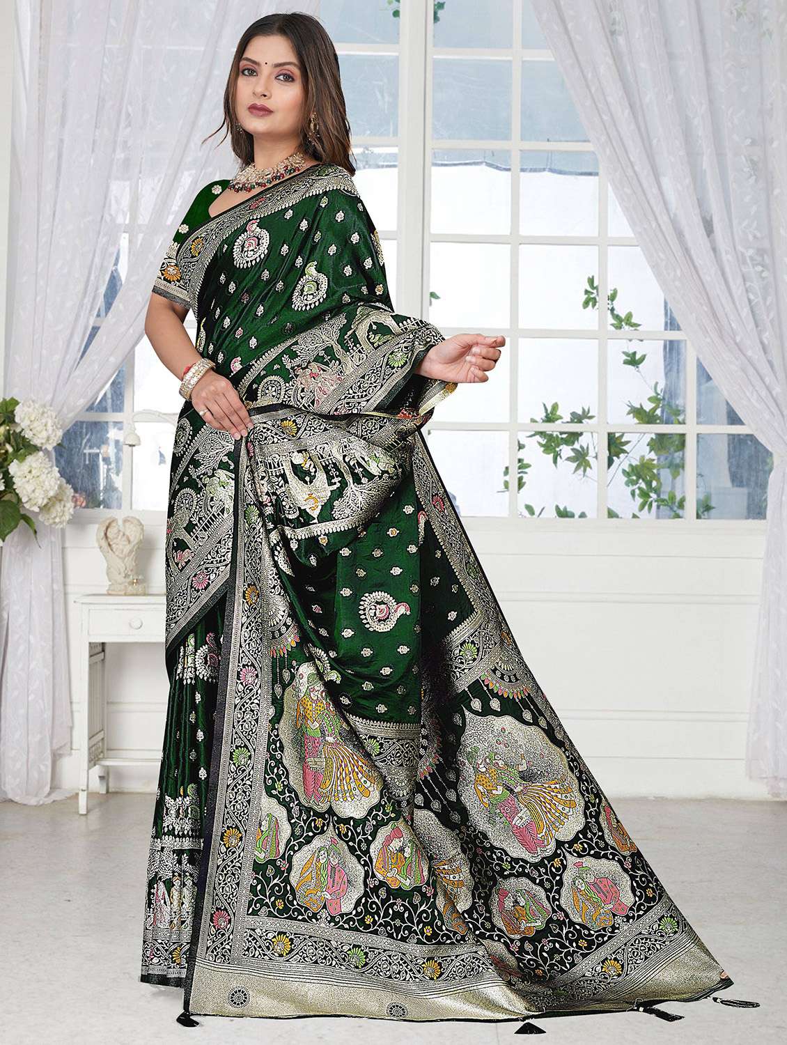 women self design banarasi saree with blouse - 22505958 -  Standard Image - 2