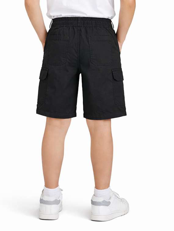 boys solid mid rise cargo shorts - 22505984 -  Standard Image - 2