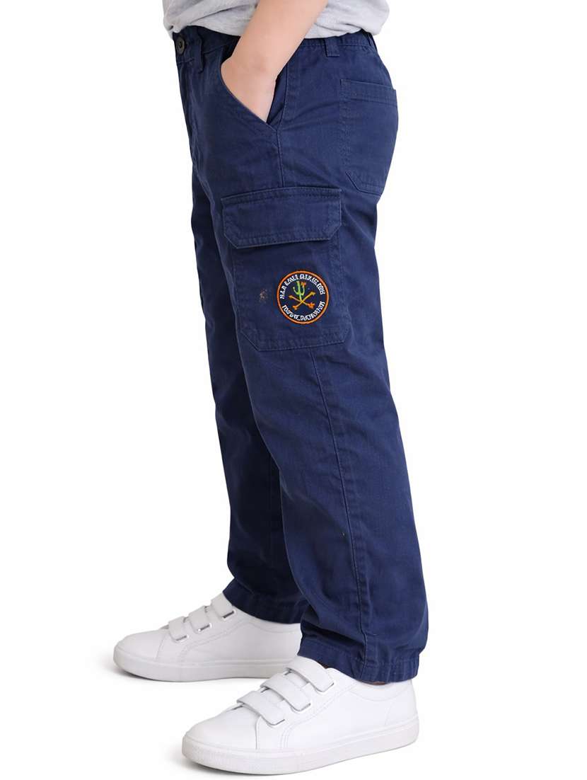 boys solid mid rise cargo pant - 22505986 -  Standard Image - 2